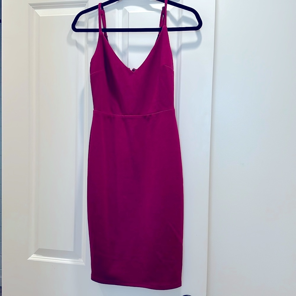 Lulus Raspberry Midi Dress